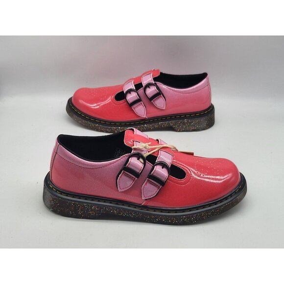 Dr. Doc Martens Mary Jane Pink Patent‎ Leather Double Buckle Women's Size 5 - Picture 4 of 10